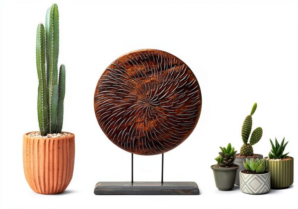Mandala Wood Tabletop Decor Rustic Art Deco Home Decor-1
