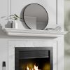 Crisp White Mantel Shelf by Pearl Mantels-5