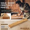 Rustic Wood Fireplace Mantel ABSWHLM Solid Pine-2