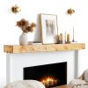 ABSWHLM Pine Wall‑Mounted Mantel Hollow Rustic-4