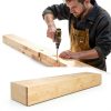 Rustic Wood Fireplace Mantel Fun Memories Solid Spruce Wall-1