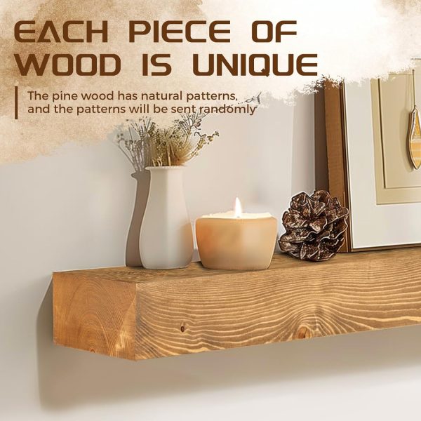 Rustic Wood Fireplace Mantel ABSWHLM Solid Pine-3