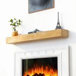 Aged Oak Mantel Shelf LOVMOR Rustic Wall Mount-0