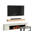 Aged Oak Mantel Shelf LOVMOR Rustic Wall Mount-3