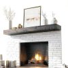 Weathered Black Rustic Wall‑Mounted Mantel ABSWHLM-0
