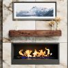 Urbandi Fireplace Mantel Rustic Pine Wood Wall Mount Shelf-3