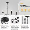 ArncmiV Rustic Ceiling Light Chain Iron Distressed Finish-4