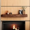 Urbandi Fireplace Mantel Rustic Pine Wood Wall Mount Shelf-1