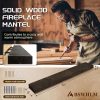 ABSWHLM Wall Mounted Shelf Weathered Black Rustic-1
