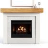 Aged Oak Mantel Shelf LOVMOR Rustic Wall Mount-7