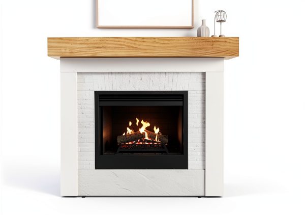 Aged Oak Mantel Shelf LOVMOR Rustic Wall Mount-7