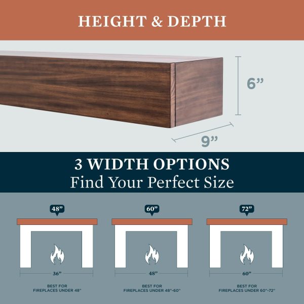 Houston Mantel Shelf MantelsDirect Rustic Wood-2