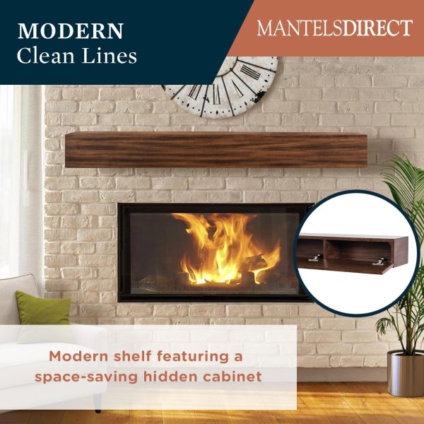 Houston Mantel Shelf MantelsDirect Rustic Wood-7