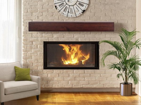 Houston Mantel Shelf MantelsDirect Rustic Wood-1