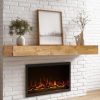 Fireplace Mantel ABSWHLM Natural Wood Rustic Wall Mounted-5