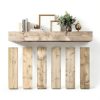 Fireplace Mantel ABSWHLM Natural Wood Rustic Wall Mount-3