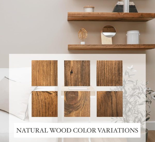 Urbandi Fireplace Mantel Rustic Pine Wood Wall Mount Shelf-7