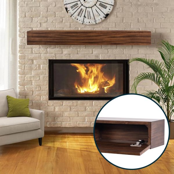 Houston Mantel Shelf MantelsDirect Rustic Wood-0