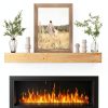 Rustic Wood Fireplace Mantel Fun Memories Solid Spruce Wall-6