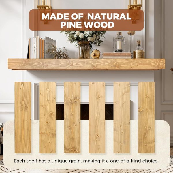 ABSWHLM Fireplace Mantel Pine Wood Wall‑Mounted-3