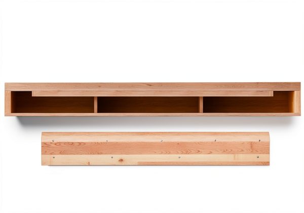 Aged Oak Mantel Shelf LOVMOR Rustic Wall Mount-8