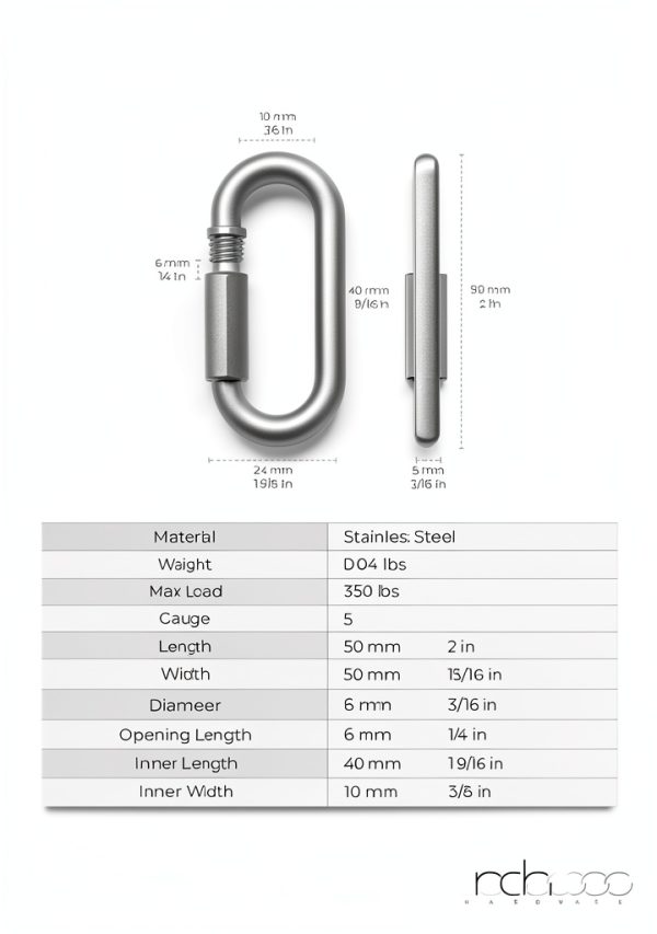 RCH Hardware Quick Link Connectors Stainless Steel Lighting-2