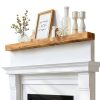Fireplace Mantel ABSWHLM Rustic Wood Wall Mounted-0