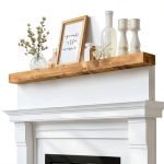 Fireplace Mantel ABSWHLM Rustic Wood Wall Mounted-0