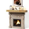 CRAFTEASE 72 Inch Fireplace Mantel Shelf Pine Wood Rustic-5