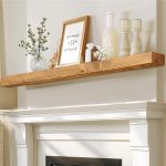 Rustic Wood Fireplace Mantel ABSWHLM Solid Pine-0