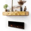 Fireplace Mantel ABSWHLM Natural Wood Rustic Wall Mount-5