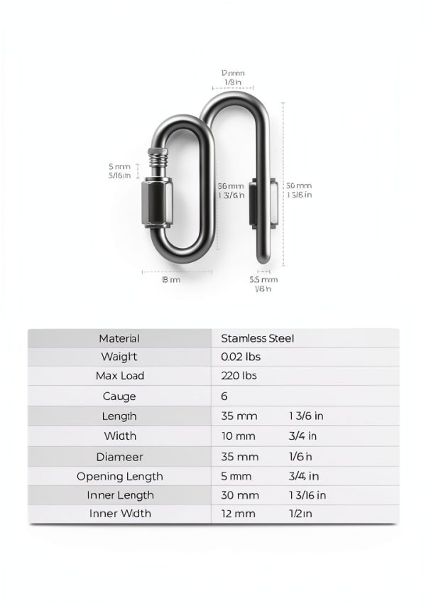 RCH Hardware Stainless Steel Quick Link Connectors Lighting-2