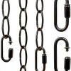 Rkoyes Black Hanging Chain 6FT Iron Rust Resistant-0