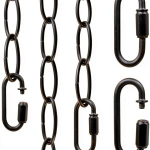 Rkoyes Black Hanging Chain 6FT Iron Rust Resistant-0