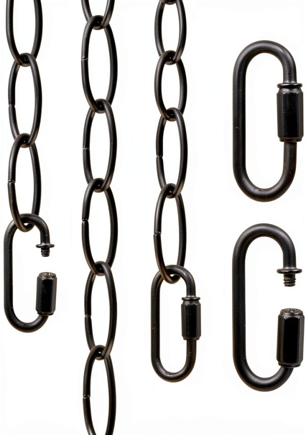 Rkoyes Black Hanging Chain 6FT Iron Rust Resistant-0