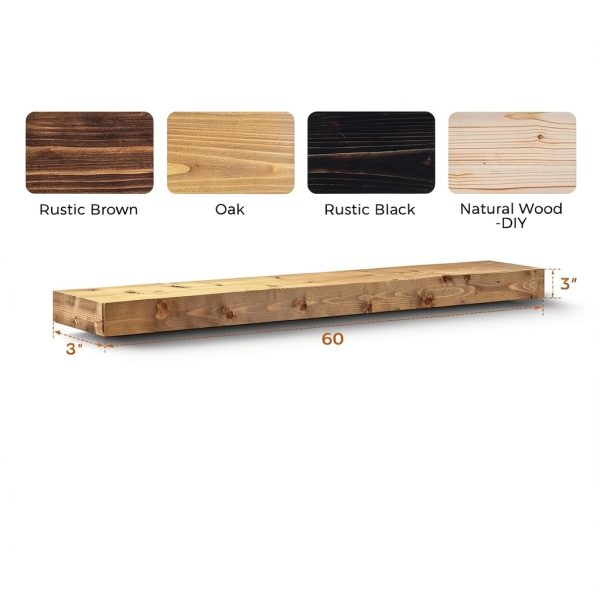 ABSWHLM Pine Wall‑Mounted Mantel Hollow Rustic-1