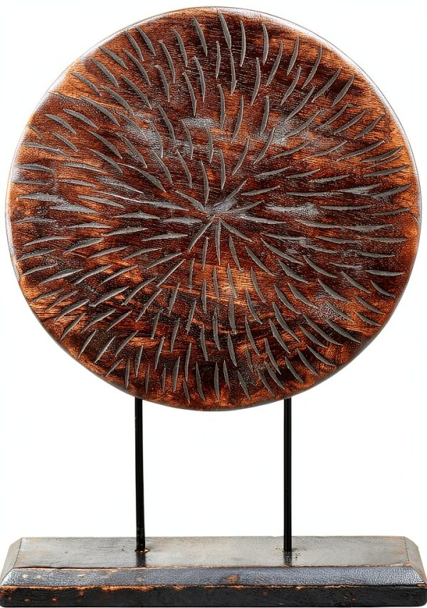 Mandala Wood Tabletop Decor Rustic Art Deco Home Decor-0
