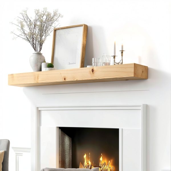 Fireplace Mantel ABSWHLM Solid Wood DIY Color-6