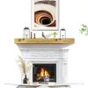 CRAFTEASE 72 Inch Fireplace Mantel Shelf Pine Wood Rustic-1