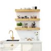 CRAFTEASE 72 Inch Fireplace Mantel Shelf Pine Wood Rustic-2