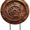 Eximious India Wooden Mandala Tabletop Dark Brown-0