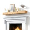 Fireplace Mantel ABSWHLM Solid Wood DIY Color-0