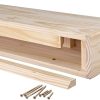 Woodsman Floating Mantel Shelf MANTELSDIRECT Rustic Pine-3