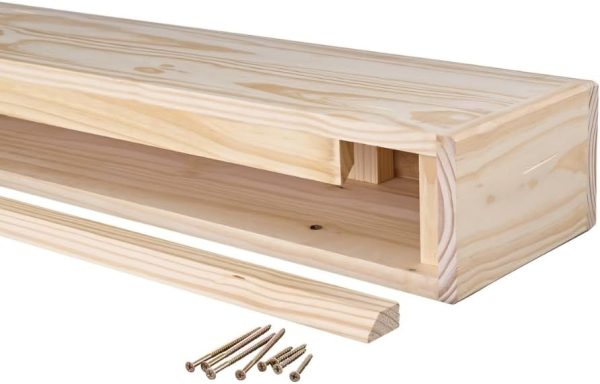 Woodsman Floating Mantel Shelf MANTELSDIRECT Rustic Pine-3