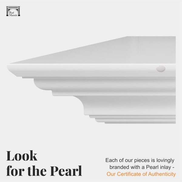Crisp White Mantel Shelf by Pearl Mantels-10