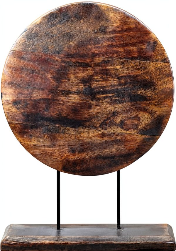 Eximious India Wooden Mandala Tabletop Dark Brown-4