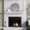 Crisp White Mantel Shelf by Pearl Mantels-6