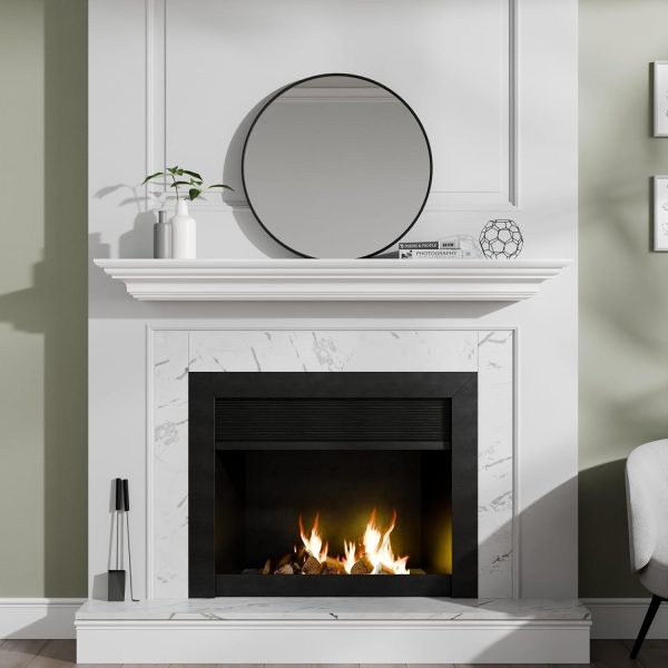 Crisp White Mantel Shelf by Pearl Mantels-6