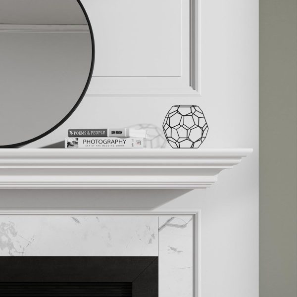 Crisp White Mantel Shelf by Pearl Mantels-7