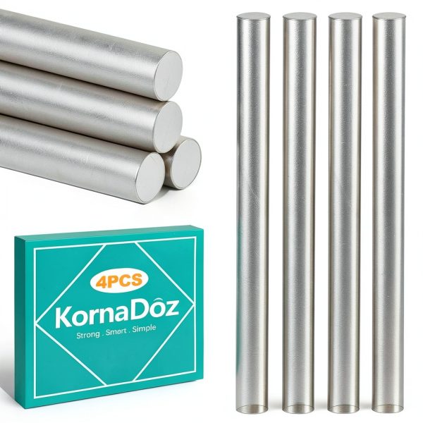 Acrylic Rods 0.5D x 6.3L 4-Pack Clear Plastic Rods by KornaDoz-0